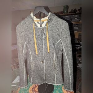 Andrea Jovine Charcoal Jacket with Mustard Accents